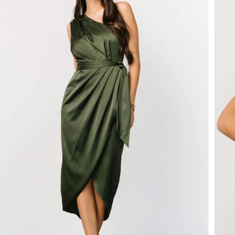 Satin one shoulder dress